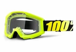 Masque 100% Strata Jaune Fluo Ecran Transparent